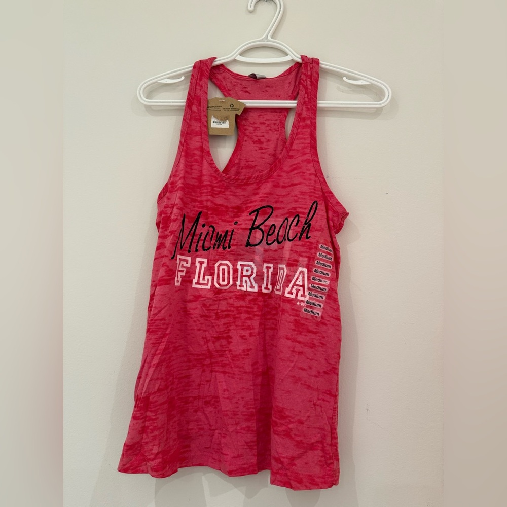 Next Level Apparel Red Miami Beach Tank Top